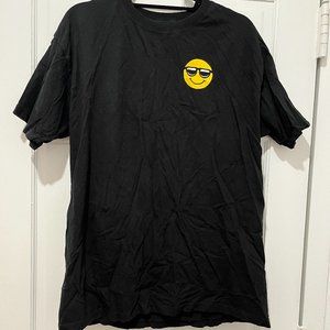 Smiley Face Black T Shirt